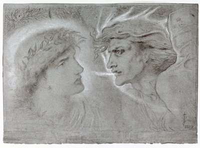 Gut und Böse, 1889 von Simeon Solomon